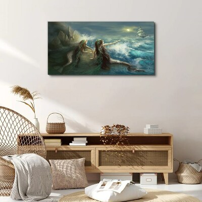 Tableau imprimé sur toile Sirènes au bord de la mer
