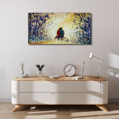 Tableau imprimé sur toile L'amour dans le vent