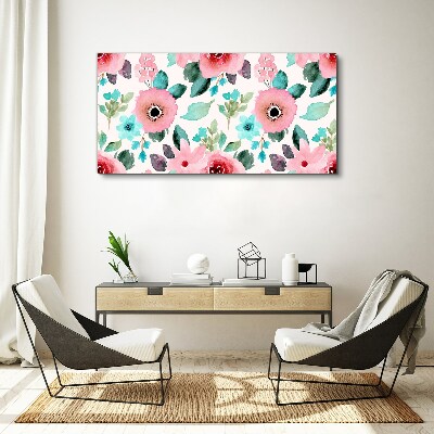 Tableau imprimé sur toile Motif floral aux nuances délicates