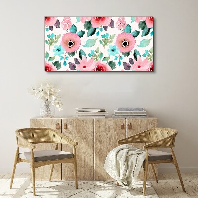 Tableau imprimé sur toile Motif floral aux nuances délicates