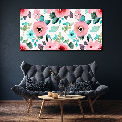 Tableau imprimé sur toile Motif floral aux nuances délicates