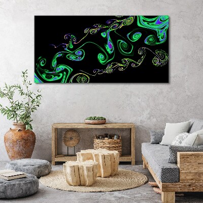 Tableau sur toile Des vagues de spirales colorées