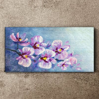 Tableau toile imprimée Orchidées aux tons pastel