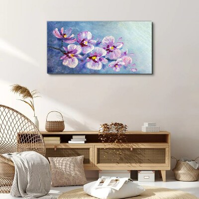 Tableau toile imprimée Orchidées aux tons pastel