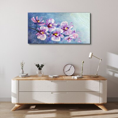Tableau toile imprimée Orchidées aux tons pastel