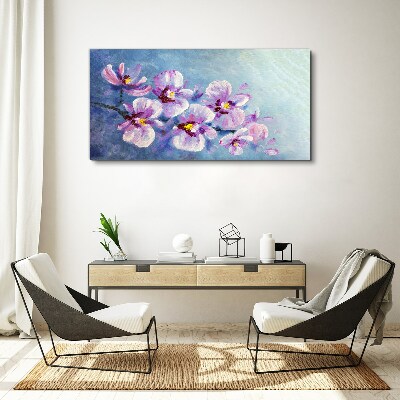 Tableau toile imprimée Orchidées aux tons pastel