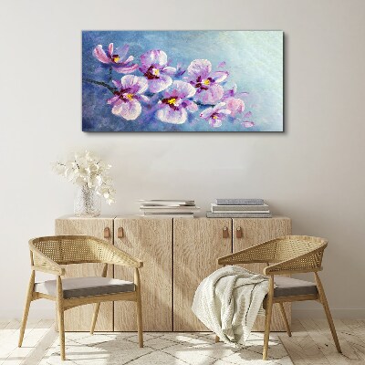 Tableau toile imprimée Orchidées aux tons pastel