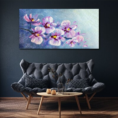 Tableau toile imprimée Orchidées aux tons pastel