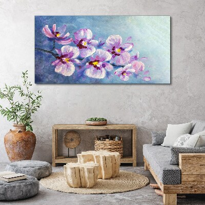 Tableau toile imprimée Orchidées aux tons pastel