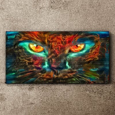 Tableau imprimé sur toile « Les yeux du chat mystérieux »