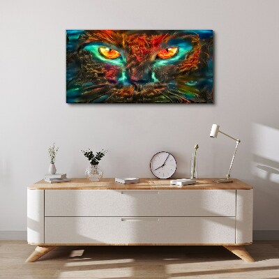 Tableau imprimé sur toile « Les yeux du chat mystérieux »