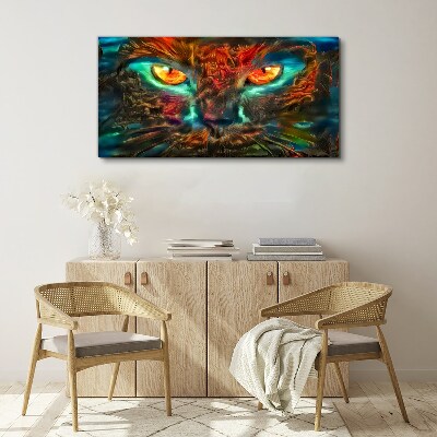 Tableau imprimé sur toile « Les yeux du chat mystérieux »