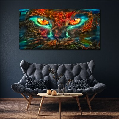 Tableau imprimé sur toile « Les yeux du chat mystérieux »