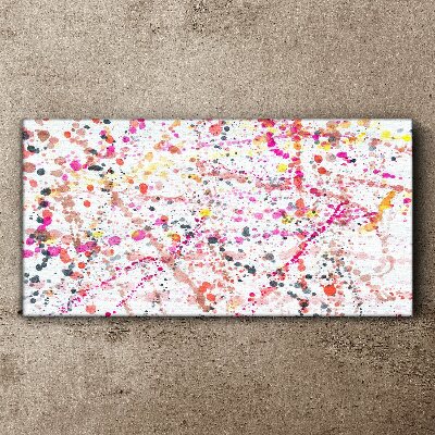 Tableau toile imprimée Taches colorées sur fond blanc