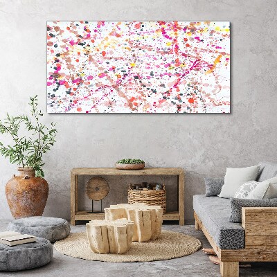 Tableau toile imprimée Taches colorées sur fond blanc