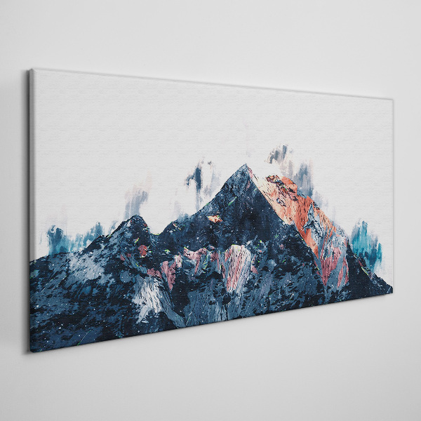 Tableau imprimé sur toile Panorama de montagne sous forme abstraite