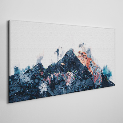 Tableau imprimé sur toile Panorama de montagne sous forme abstraite