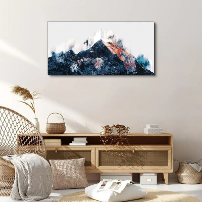 Tableau imprimé sur toile Panorama de montagne sous forme abstraite