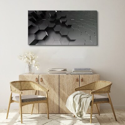 Tableau imprimé sur toile Structures géométriques en nuances de gris