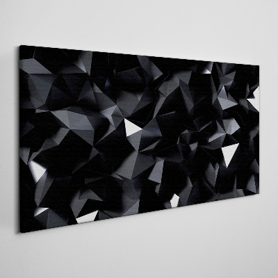 Tableau toile imprimée Mosaïque géométrique noire