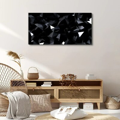 Tableau toile imprimée Mosaïque géométrique noire