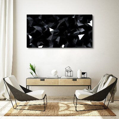 Tableau toile imprimée Mosaïque géométrique noire