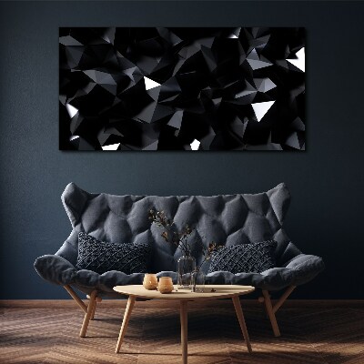 Tableau toile imprimée Mosaïque géométrique noire