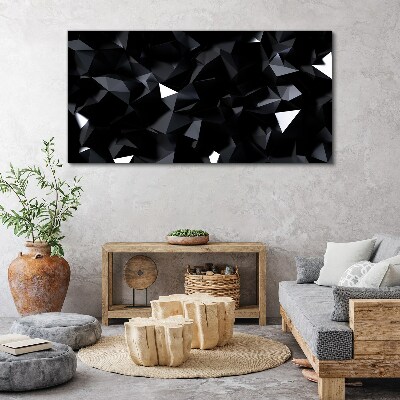 Tableau toile imprimée Mosaïque géométrique noire