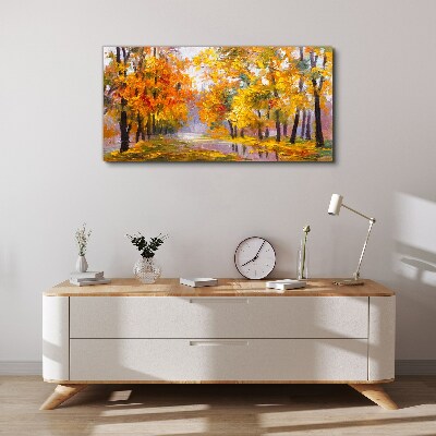 Tableau sur toile Automne doré dans le parc