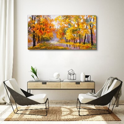 Tableau sur toile Automne doré dans le parc