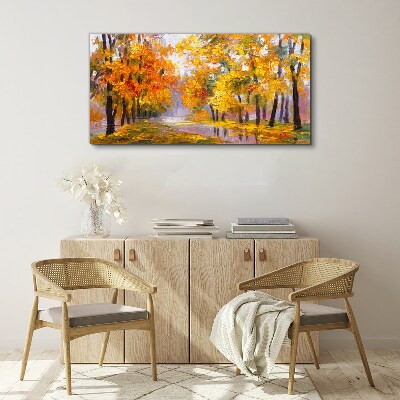 Tableau sur toile Automne doré dans le parc