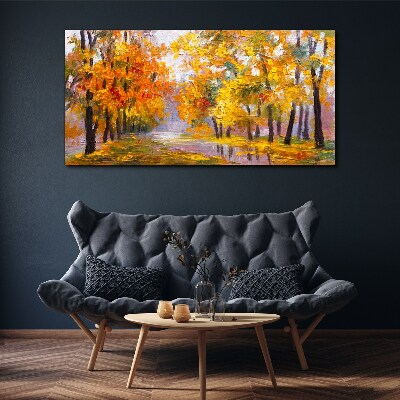 Tableau sur toile Automne doré dans le parc