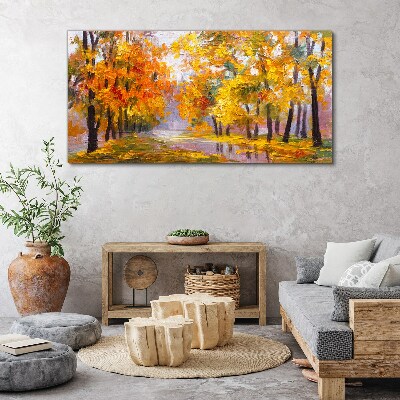 Tableau sur toile Automne doré dans le parc
