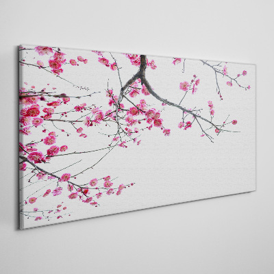 Tableau toile imprimée Harmonie florale en rose