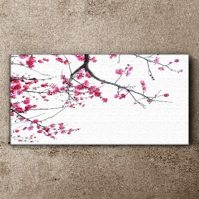 Tableau toile imprimée Harmonie florale en rose