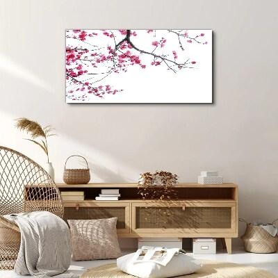 Tableau toile imprimée Harmonie florale en rose