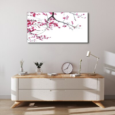 Tableau toile imprimée Harmonie florale en rose