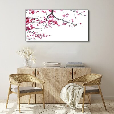 Tableau toile imprimée Harmonie florale en rose