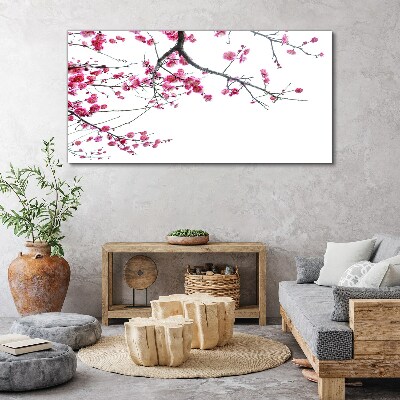Tableau toile imprimée Harmonie florale en rose
