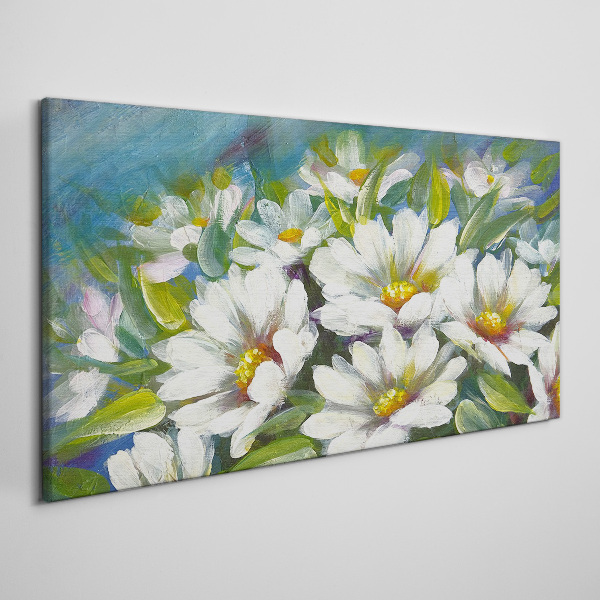 Tableau sur toile Charme floral en bleu