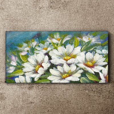 Tableau sur toile Charme floral en bleu