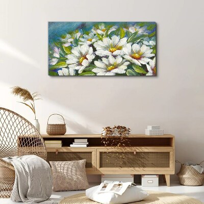 Tableau sur toile Charme floral en bleu