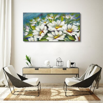 Tableau sur toile Charme floral en bleu
