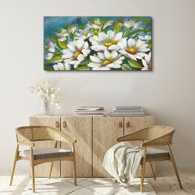 Tableau sur toile Charme floral en bleu