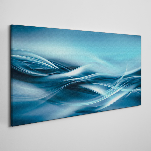 Tableau imprimé sur toile Des vagues aux nuances de bleu