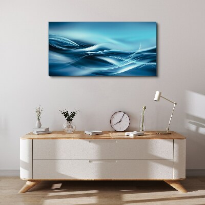 Tableau imprimé sur toile Des vagues aux nuances de bleu