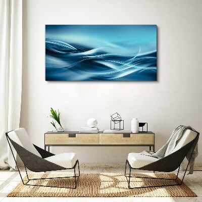 Tableau imprimé sur toile Des vagues aux nuances de bleu
