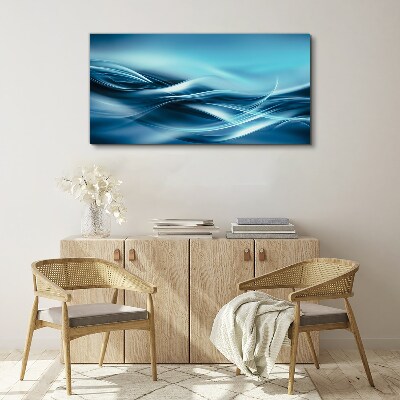 Tableau imprimé sur toile Des vagues aux nuances de bleu