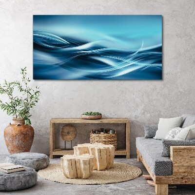 Tableau imprimé sur toile Des vagues aux nuances de bleu