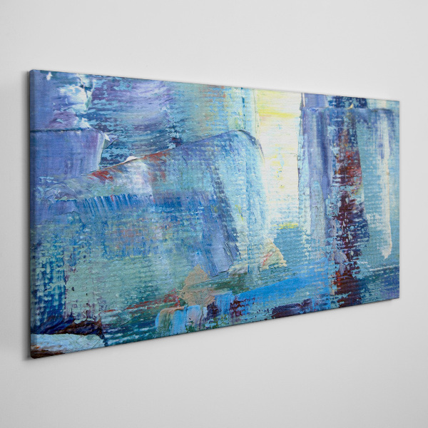 Tableau imprimé sur toile Paysage abstrait dans les tons de bleu